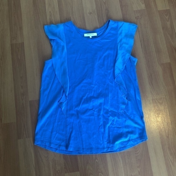 Gerald Darel Ruffle Blue Top - Picture 5 of 14